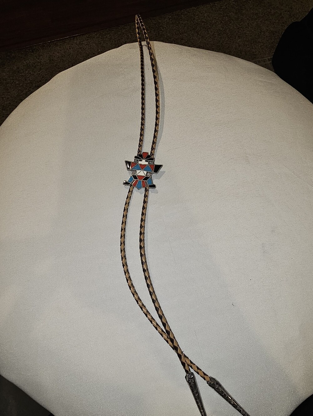 Southwestern-Inspired Red and Turquoise Bolo Tie